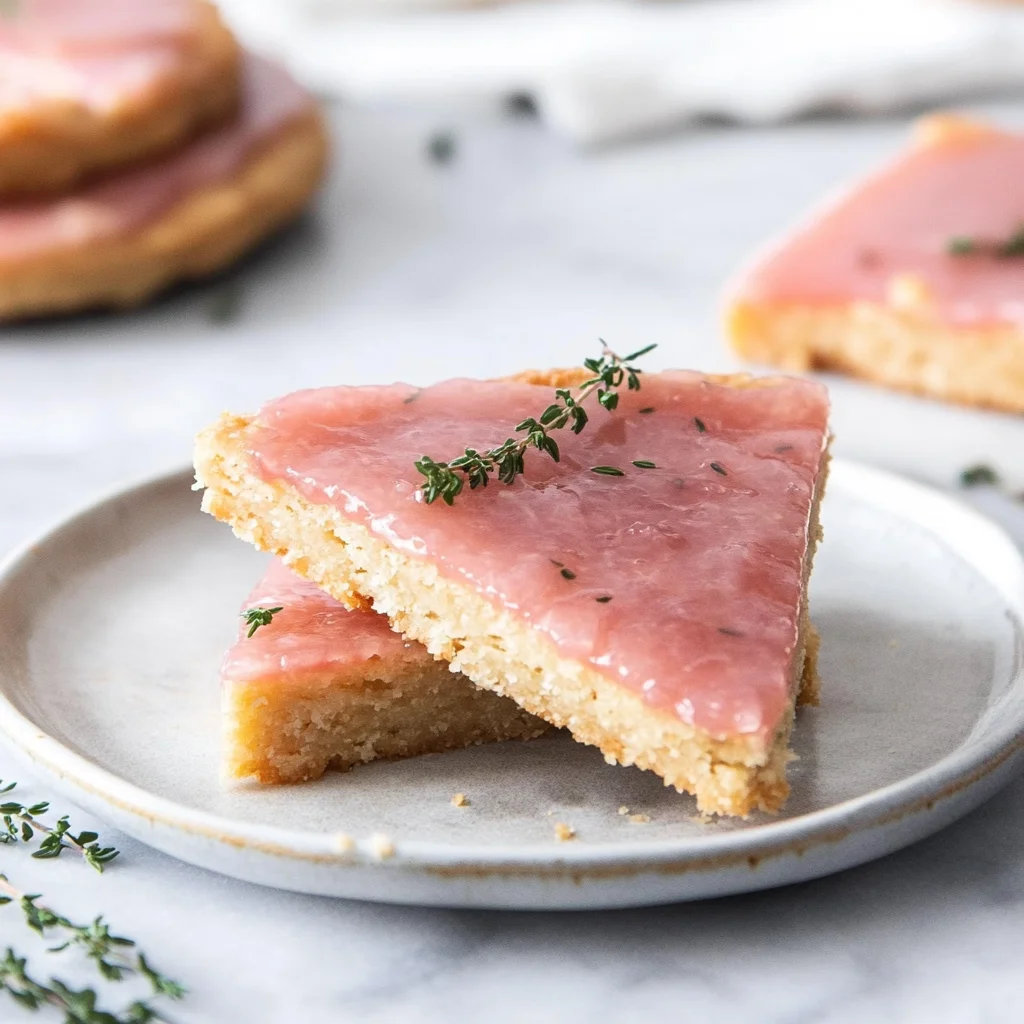 Pink Grapefruit and Thyme Vegan Shortbread