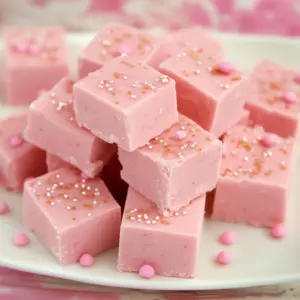 Pink lemonade fudge