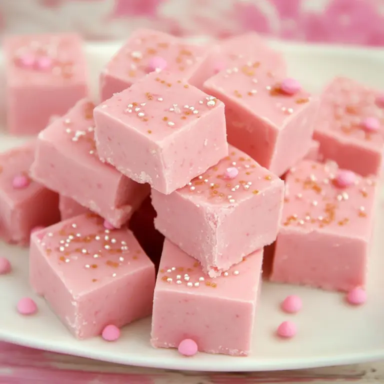 Pink lemonade fudge