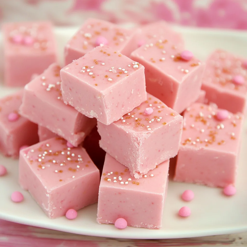 Pink lemonade fudge