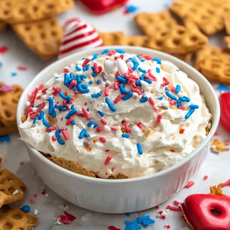 Red, White and Blue Funfetti Dip