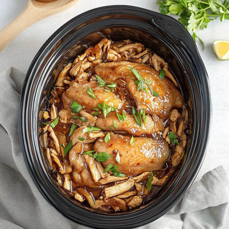 Slow Cooker Honey Garlic Chicken Thighs (5-Ingredients)
