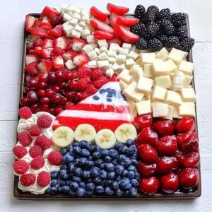 Easy Flag Fruit Dessert