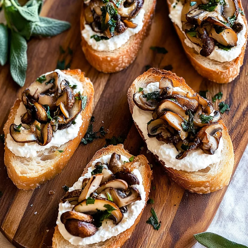 Shiitake Mushroom Bruschetta