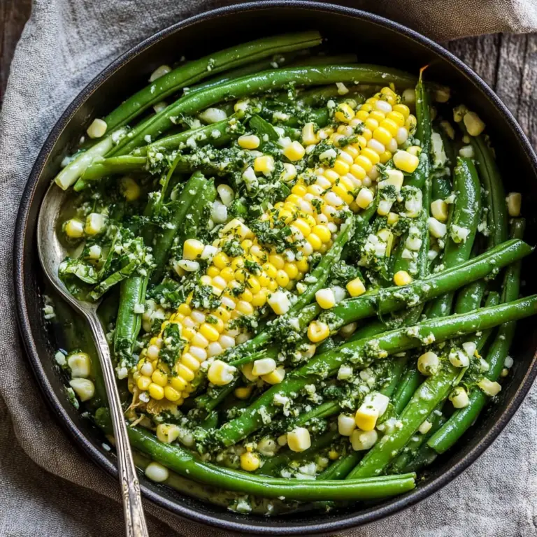 Summer Corn + Green Beans with Herb Butter