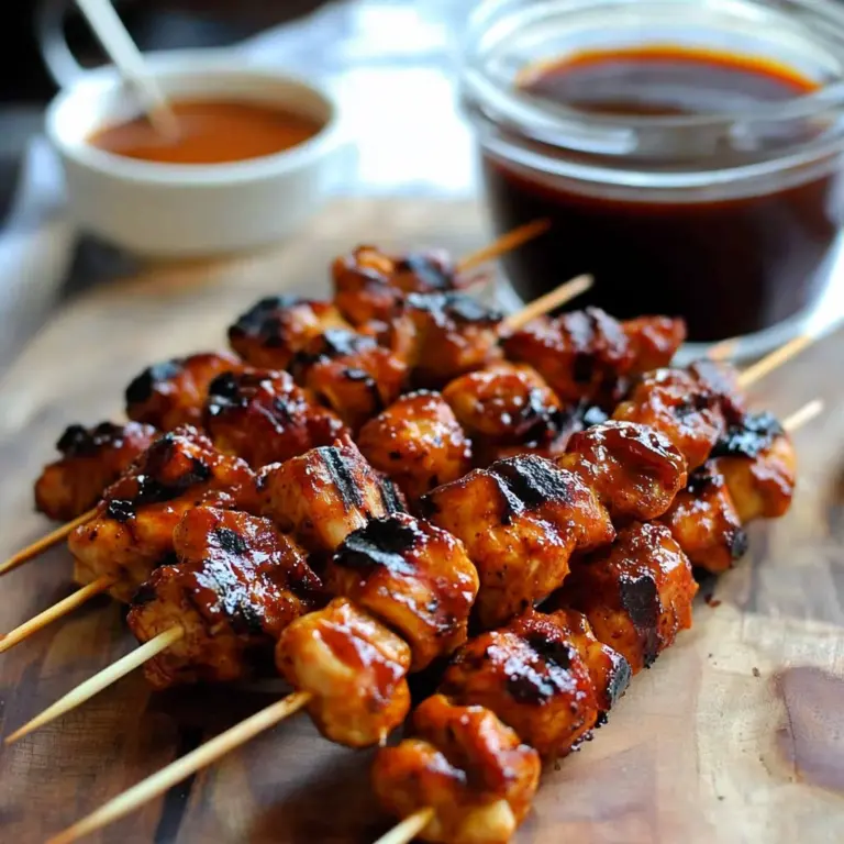 Turkey Bacon Bourbon BBQ Chicken Kebabs